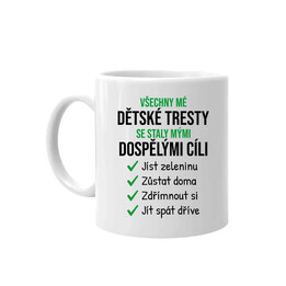 Všechny mé dětské tresty - hrnek s potiskem