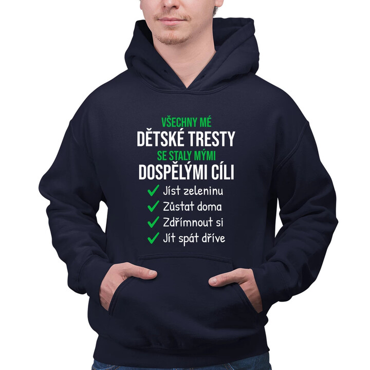 Všechny mé dětské tresty - pánská mikina s potiskem