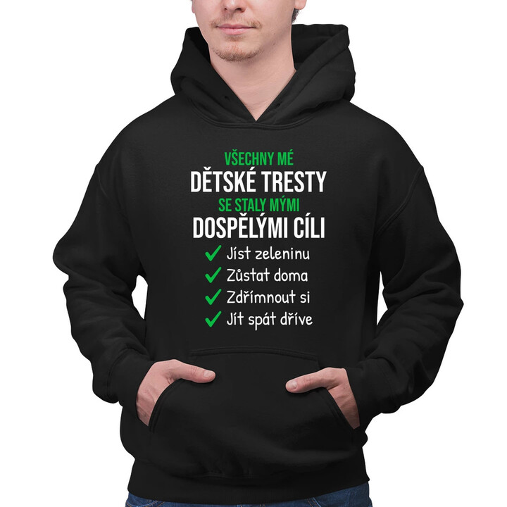 Všechny mé dětské tresty - pánská mikina s potiskem