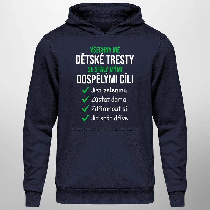 Všechny mé dětské tresty - pánská mikina s potiskem