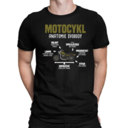 Motocykl anatomie svobody - pánské tričko s potiskem