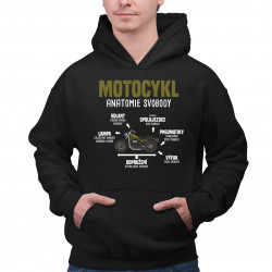 Motocykl anatomie svobody - pánská mikina s potiskem