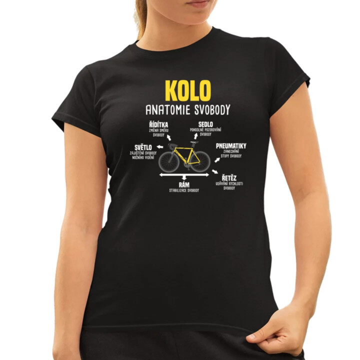Kolo anatomie svobody  - dámské tričko s potiskem