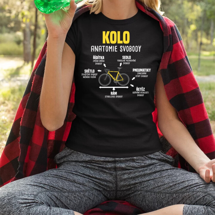 Kolo anatomie svobody  - dámské tričko s potiskem