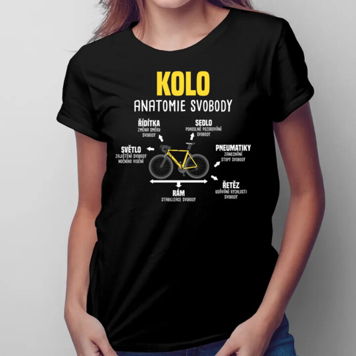 Kolo anatomie svobody  - dámské tričko s potiskem