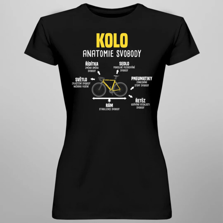 Kolo anatomie svobody  - dámské tričko s potiskem