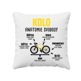 Kolo anatomie svobody - polštář s potiskem