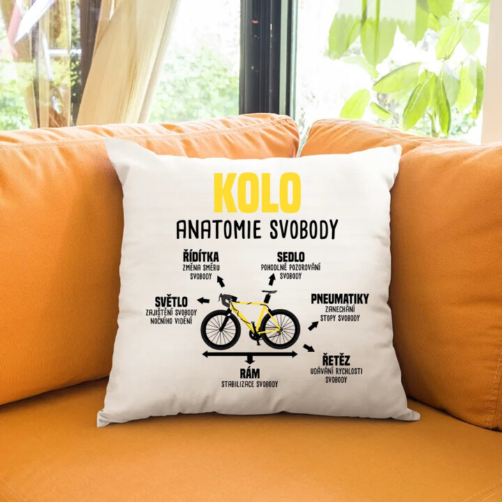 Kolo anatomie svobody - polštář s potiskem