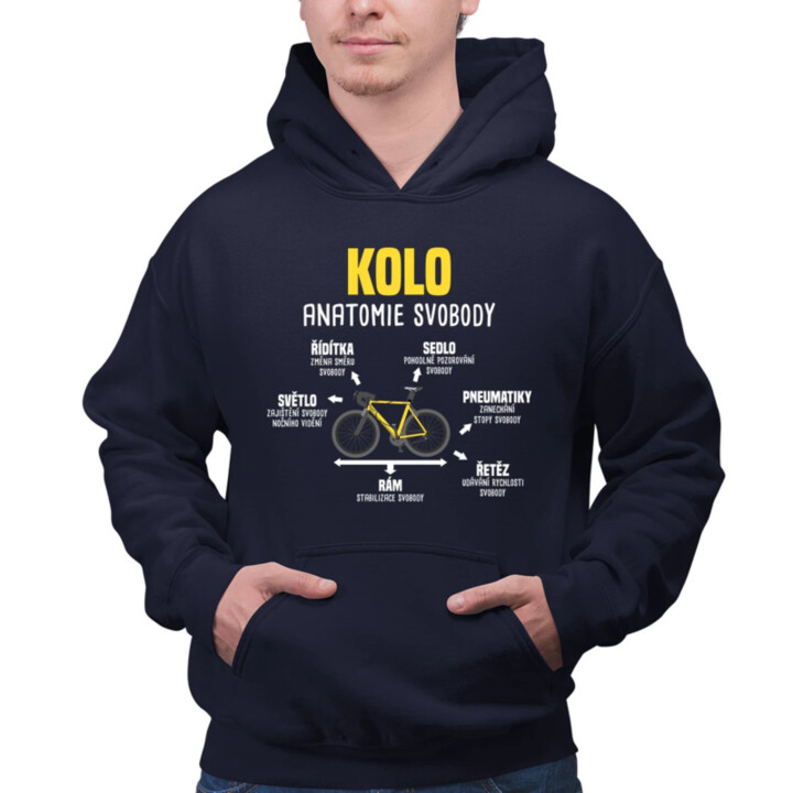 Kolo anatomie svobody - pánská mikina s potiskem