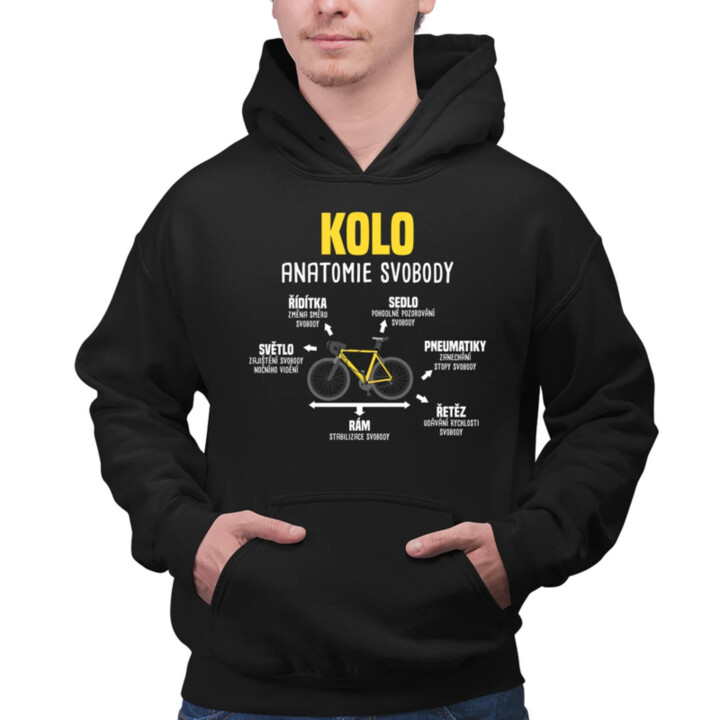 Kolo anatomie svobody - pánská mikina s potiskem
