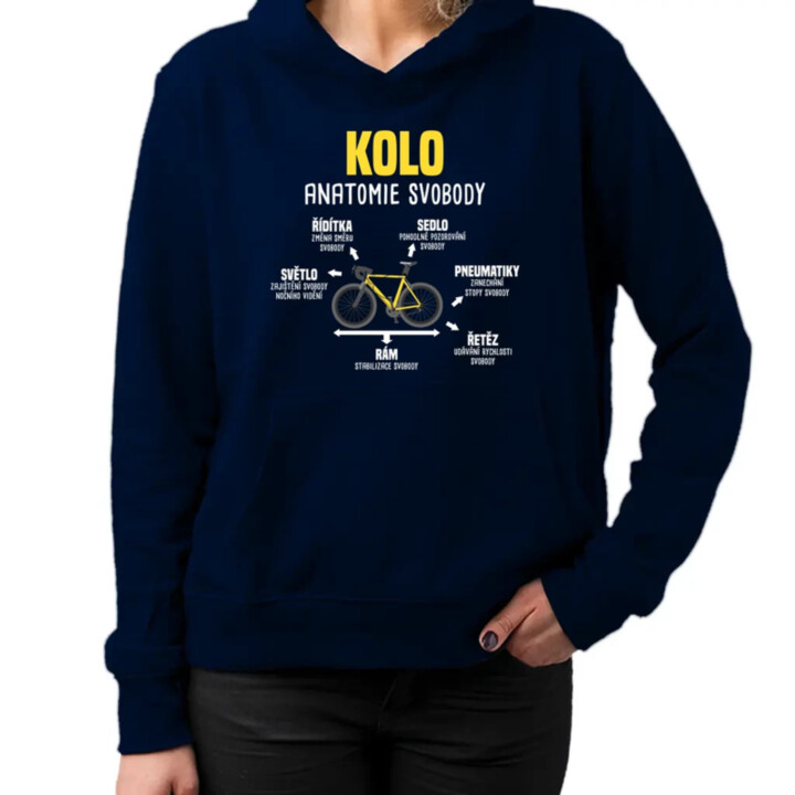 Kolo anatomie svobody - dámská mikina s potiskem