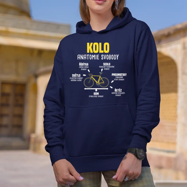 Kolo anatomie svobody - dámská mikina s potiskem