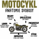 Motocykl anatomie svobody - polštář s potiskem