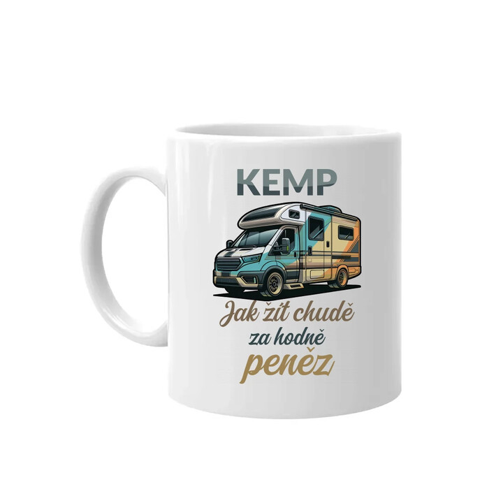 Kemp - jak žít chudě za hodně peněz - hrnek s potiskem