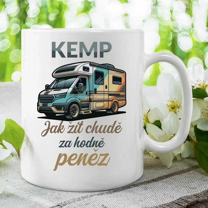 Kemp - jak žít chudě za hodně peněz - hrnek s potiskem