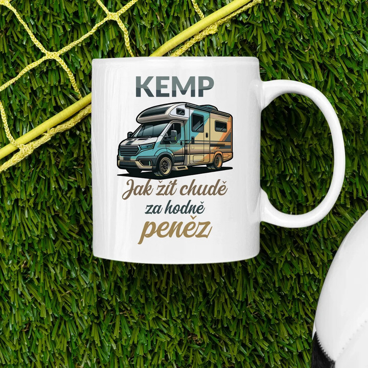Kemp - jak žít chudě za hodně peněz - hrnek s potiskem