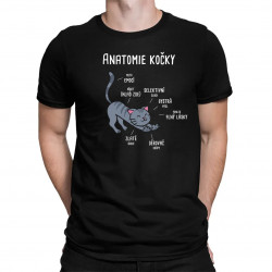 Anatomie kočky - pánské tričko s potiskem