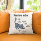 Anatomie kočky - polštář s potiskem