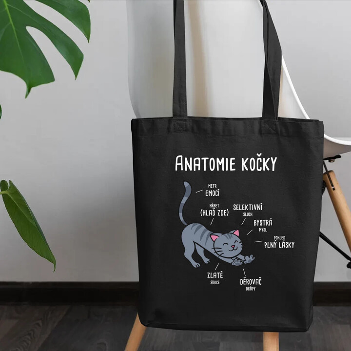 Anatomie kočky - taška s potiskem