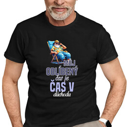 Můj oblíbený čas je čas v důchodu - pánské tričko s potiskem