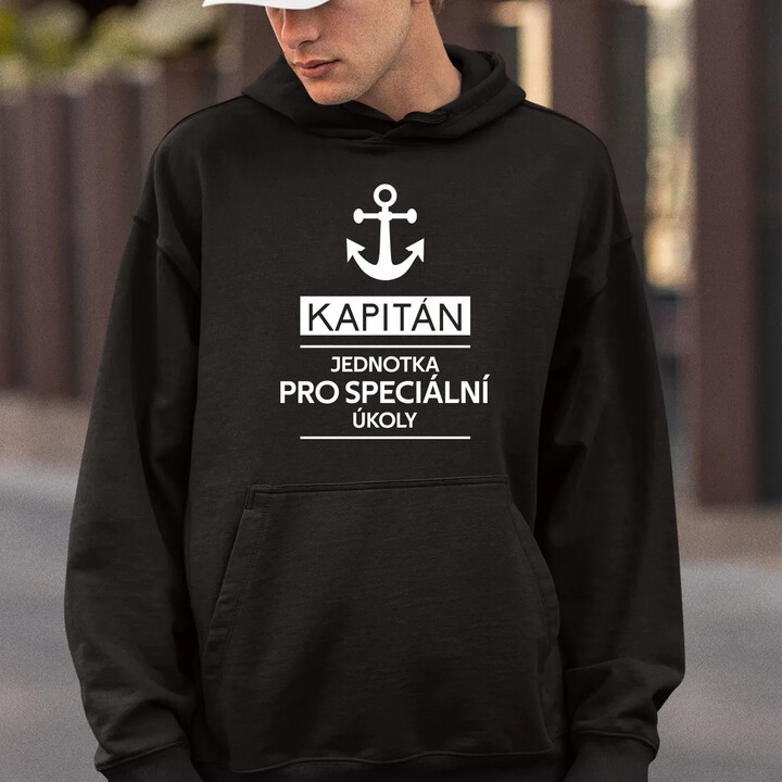 Kapitán - jednotka pro speciální úkoly  - pánská mikina s potiskem
