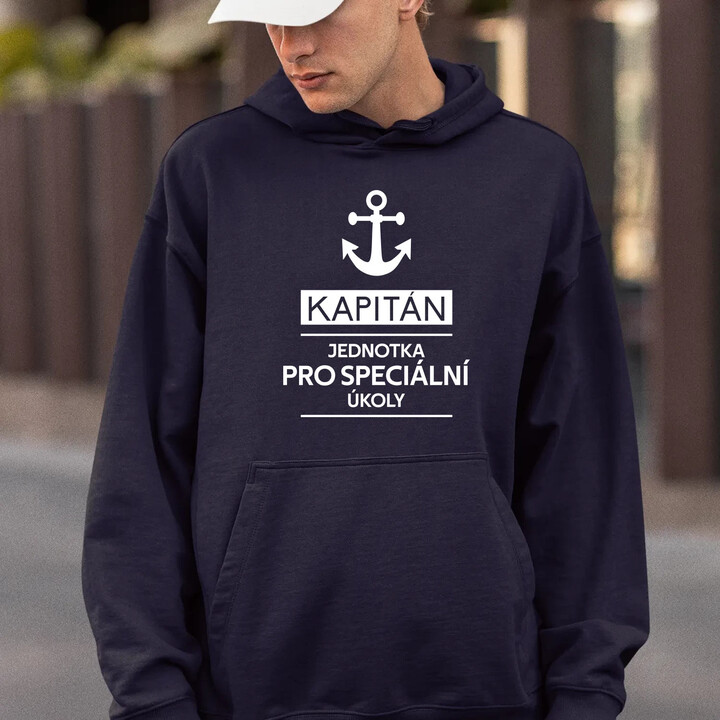 Kapitán - jednotka pro speciální úkoly  - pánská mikina s potiskem