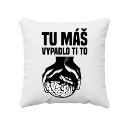 Tu máš - vypadlo ti to - polštář s potiskem