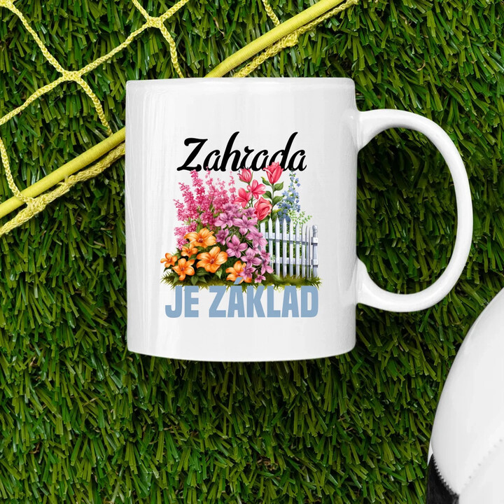 Zahrada je základ - hrnek s potiskem