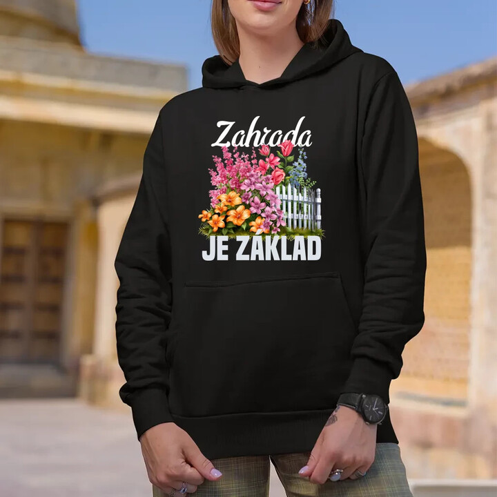 Zahrada je základ - dámská mikina s potiskem