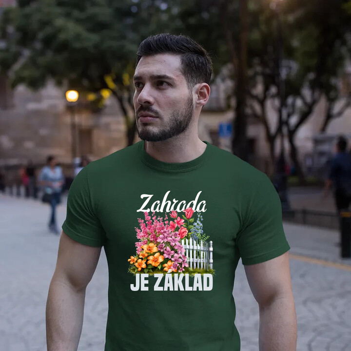 Zahrada je základ - pánské tričko s potiskem