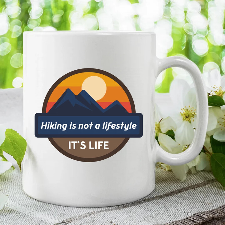 Hiking is not a lifestyle. It's life - hrnek s potiskem