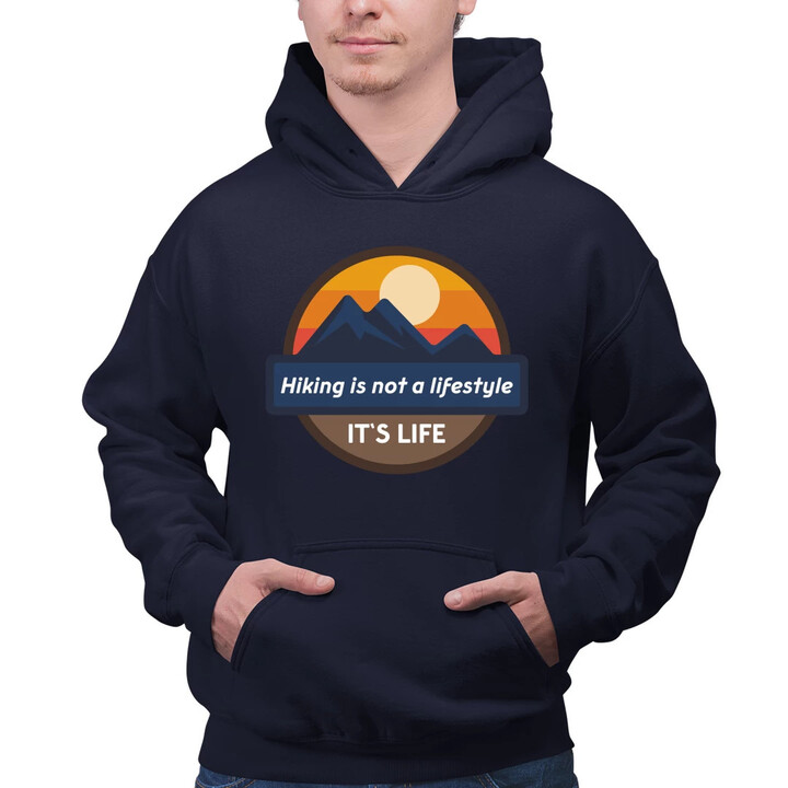 Hiking is not a lifestyle. It's life - pánská mikina s potiskem