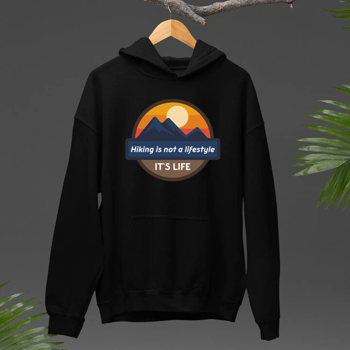 Hiking is not a lifestyle. It's life - pánská mikina s potiskem