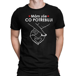 Mám vše, co potřebuji - pánské tričko s potiskem