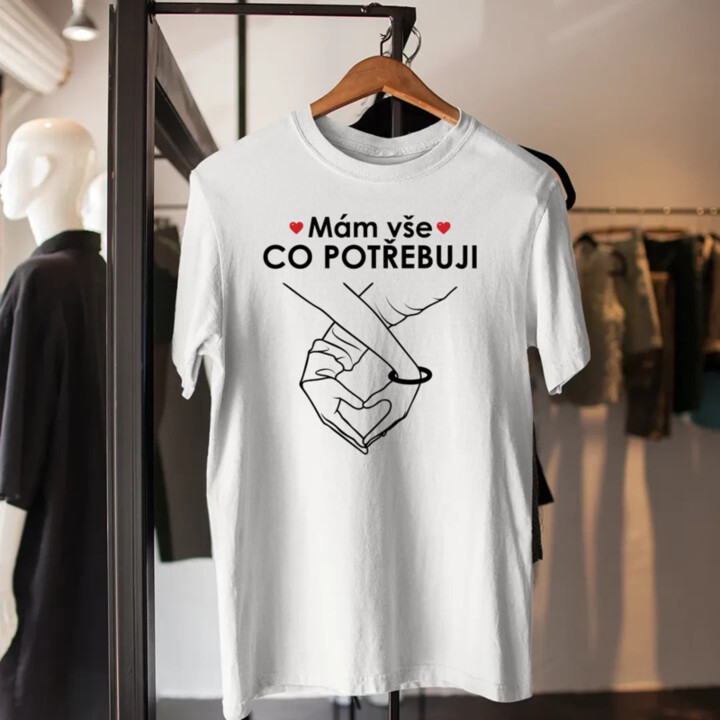 Mám vše, co potřebuji - pánské tričko s potiskem