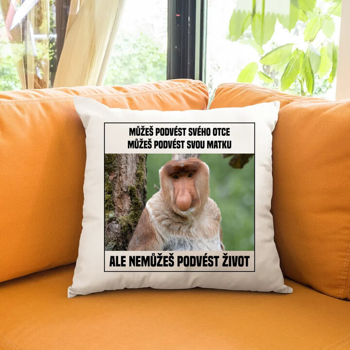 Můžeš podvést svého otce, můžeš podvést svou matku - polštář s potiskem