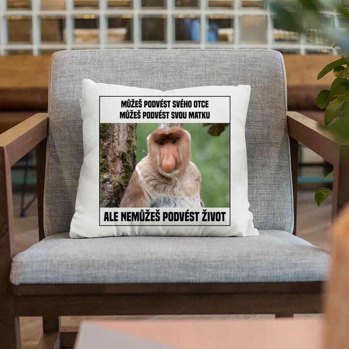 Můžeš podvést svého otce, můžeš podvést svou matku - polštář s potiskem