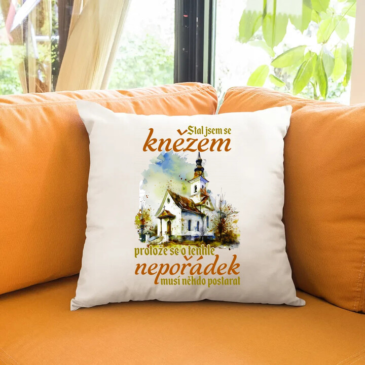 Stal jsem se knězem - polštář s potiskem