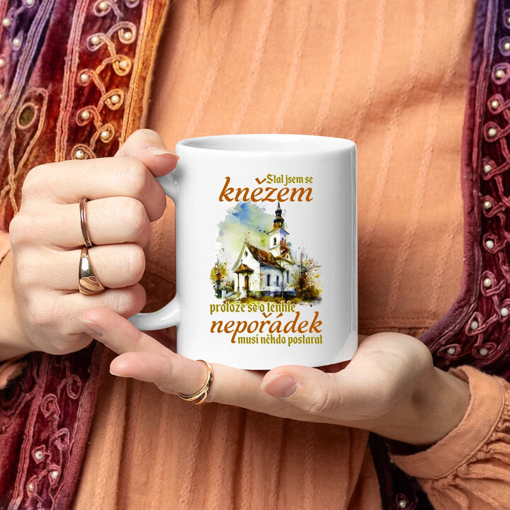 Stal jsem se knězem - hrnek s potiskem