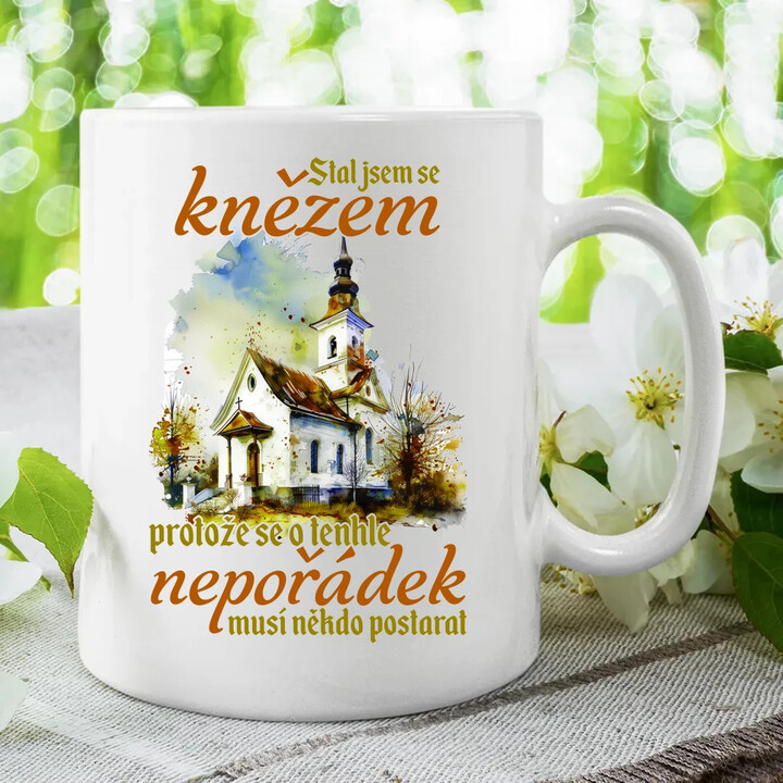 Stal jsem se knězem - hrnek s potiskem