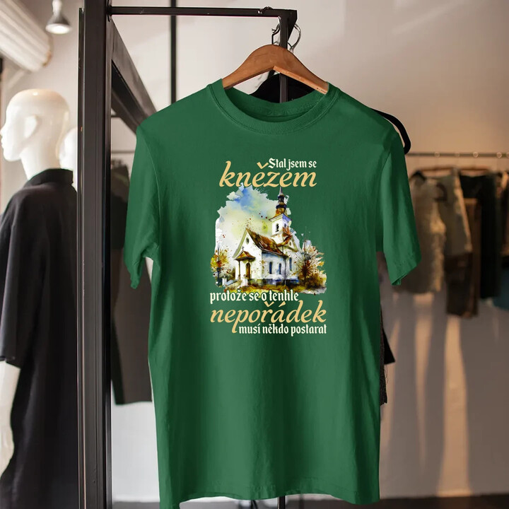 Stal jsem se knězem - pánské tričko s potiskem