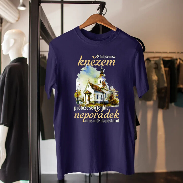 Stal jsem se knězem - pánské tričko s potiskem