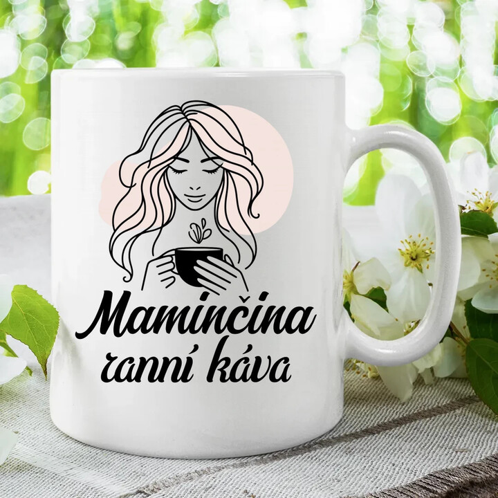 Maminčina ranní káva - hrnek s potiskem