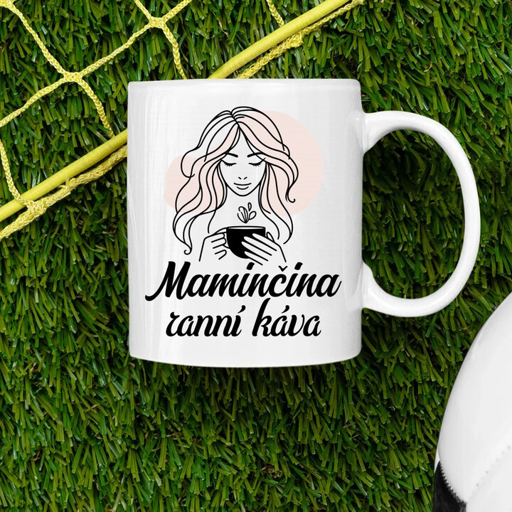 Maminčina ranní káva - hrnek s potiskem