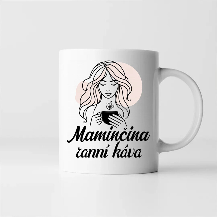 Maminčina ranní káva - hrnek s potiskem