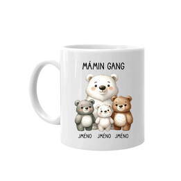 Mámin Gang - tři děti - hrnek s potiskem - personalizovaný produkt