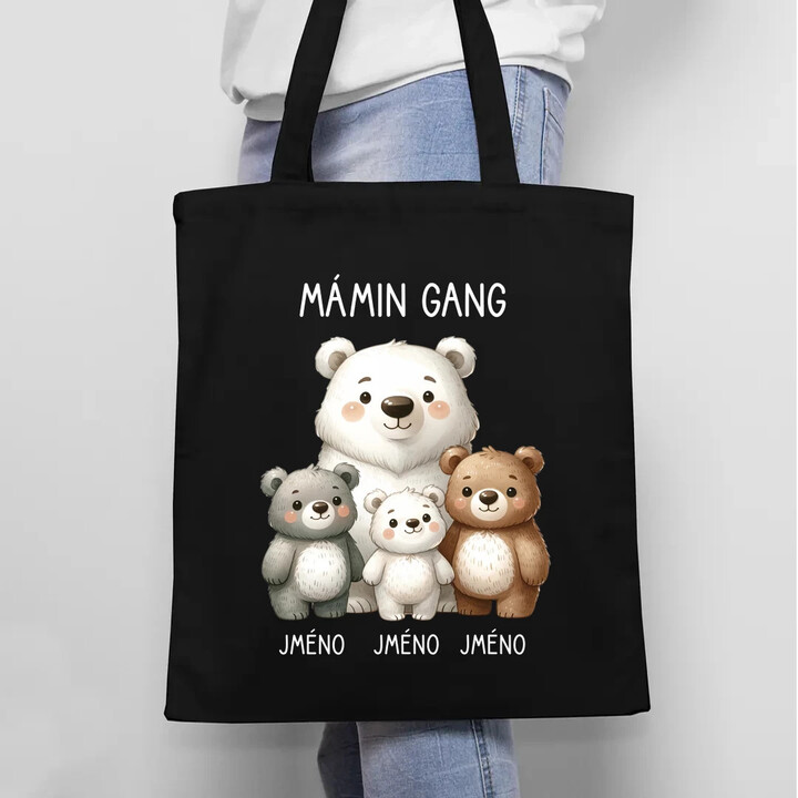 Mámin Gang - tři děti - taška s potiskem - personalizovaný produkt