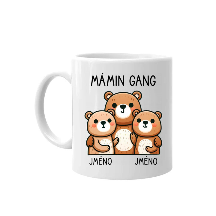Mámin Gang - dvě děti - hrnek s potiskem - personalizovaný produkt