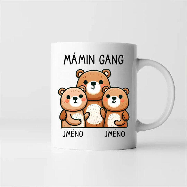 Mámin Gang - dvě děti - hrnek s potiskem - personalizovaný produkt