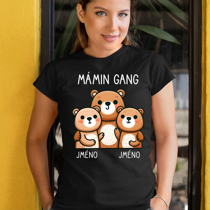Mámin Gang - dvě děti  - dámské tričko s potiskem - personalizovaný produkt